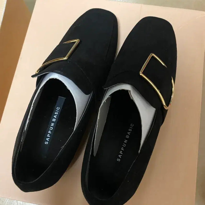 [BUNJANG] SAPPUN Basic Suede Black Loafers / 사뿐 베이직 스웨이드 블랙 로퍼 235