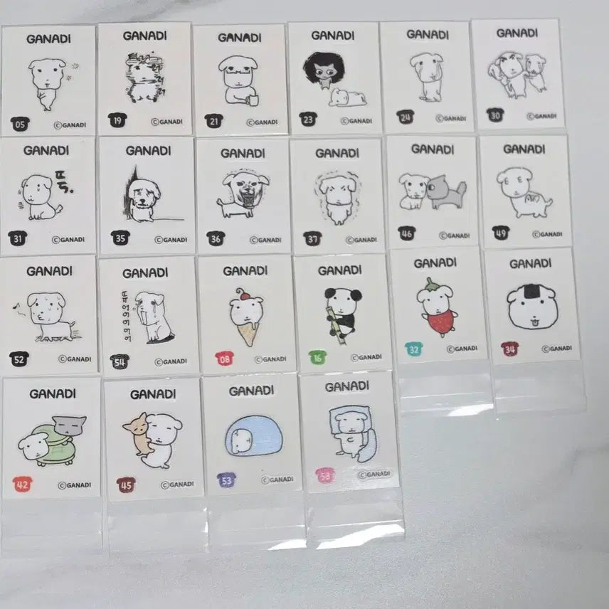 [BUNJANG] Ganada Character Stickers Bundle Set / 가나디 띠부씰 일괄판매