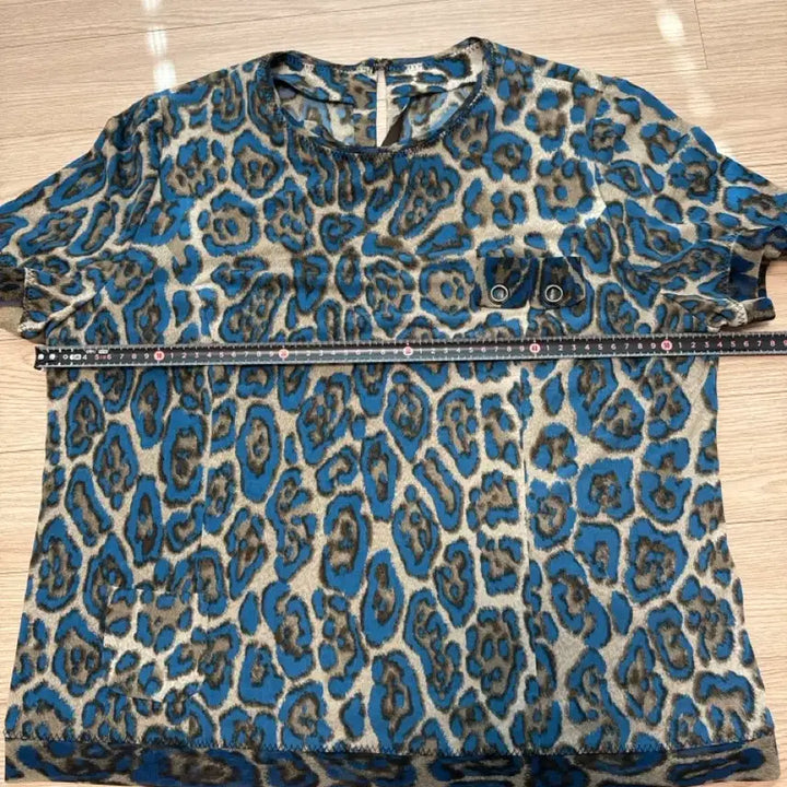 [BUNJANG] Blue Leopard Jacket/Blouse Set / 브랜드 블루 레오파드 자켓/블라우스 세트 778899사이즈 정도