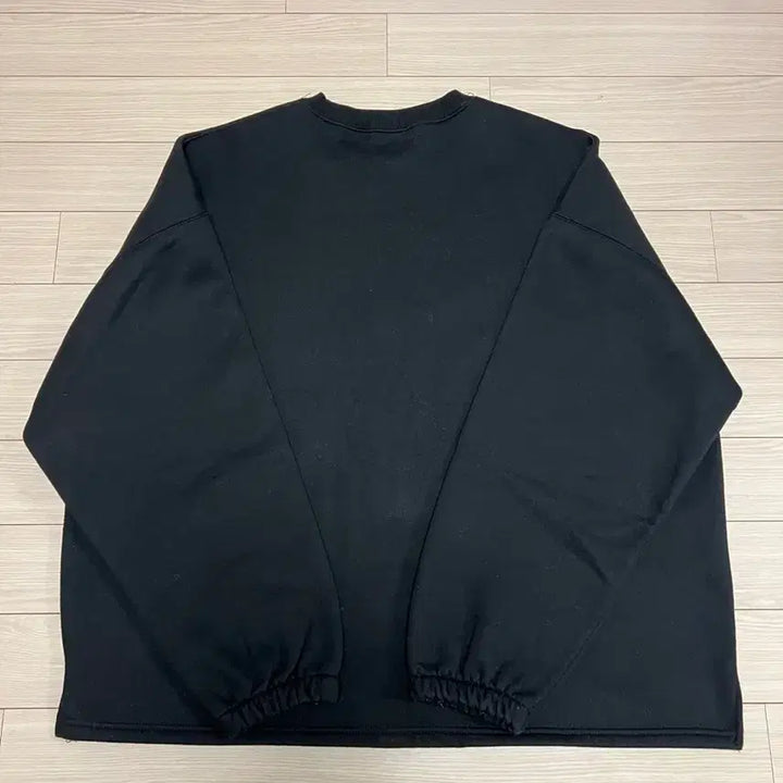[BUNJANG] Basic Black Fleece Lined Oversized Long Sleeve Sweatshirt / 블랙 기모 맨투맨 / 베이직 롱슬리브 / 오버핏
