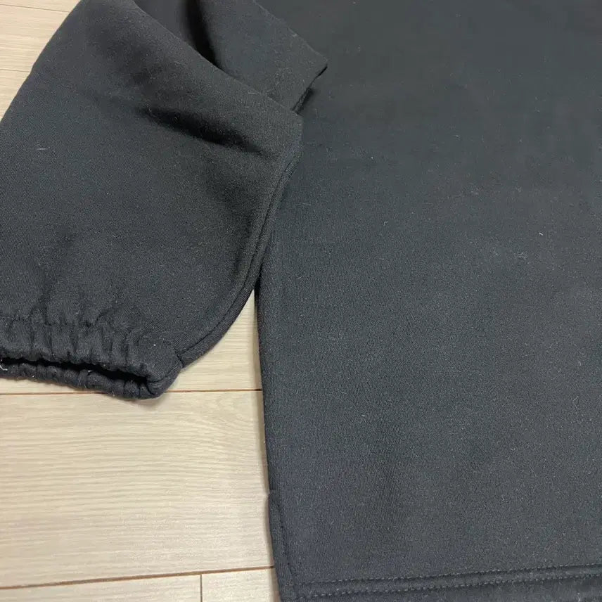 [BUNJANG] Basic Black Fleece Lined Oversized Long Sleeve Sweatshirt / 블랙 기모 맨투맨 / 베이직 롱슬리브 / 오버핏