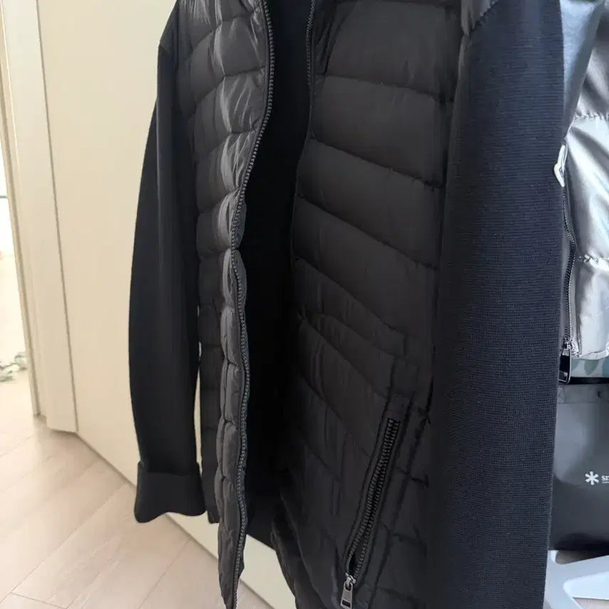 [BUNJANG] Moncler Padded Wool Cardigan Black XL / 몽클레어 패딩 울 가디건 블랙 XL