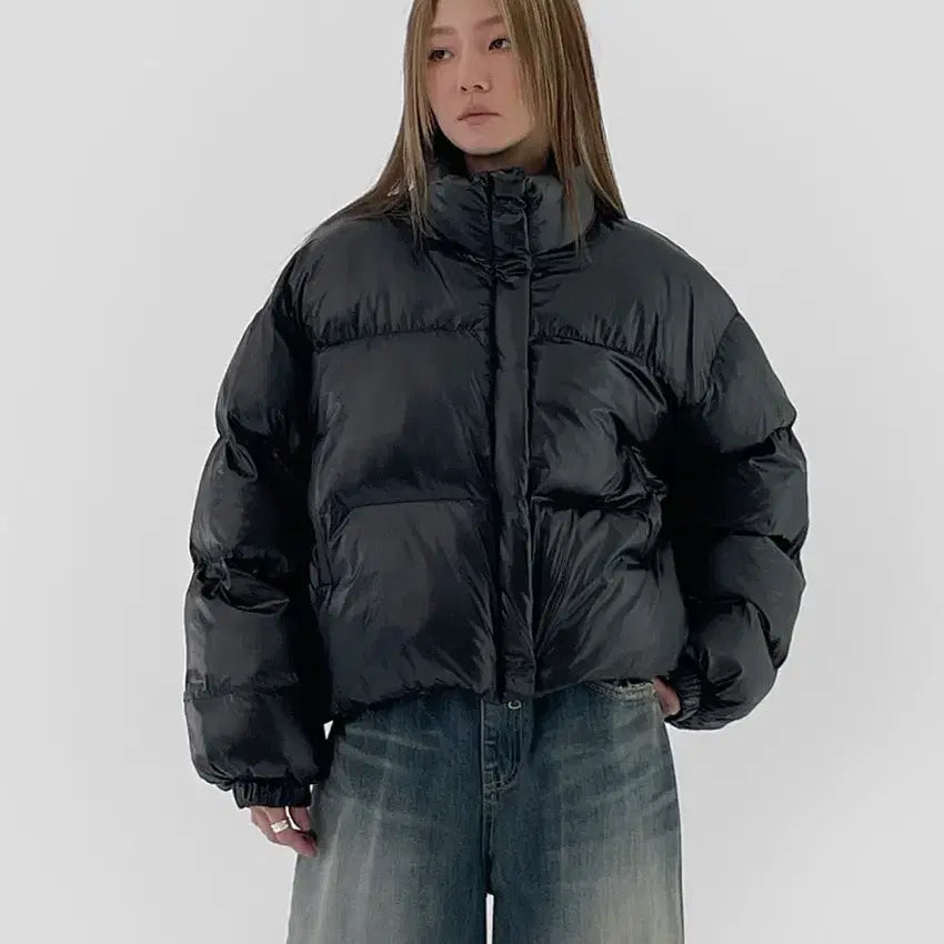 [BUNJANG] BLACKUP Cropped Padded Jacket / BLACKUP 블랙업 숏패딩 네프 샤이닝 크롭패딩 블랙