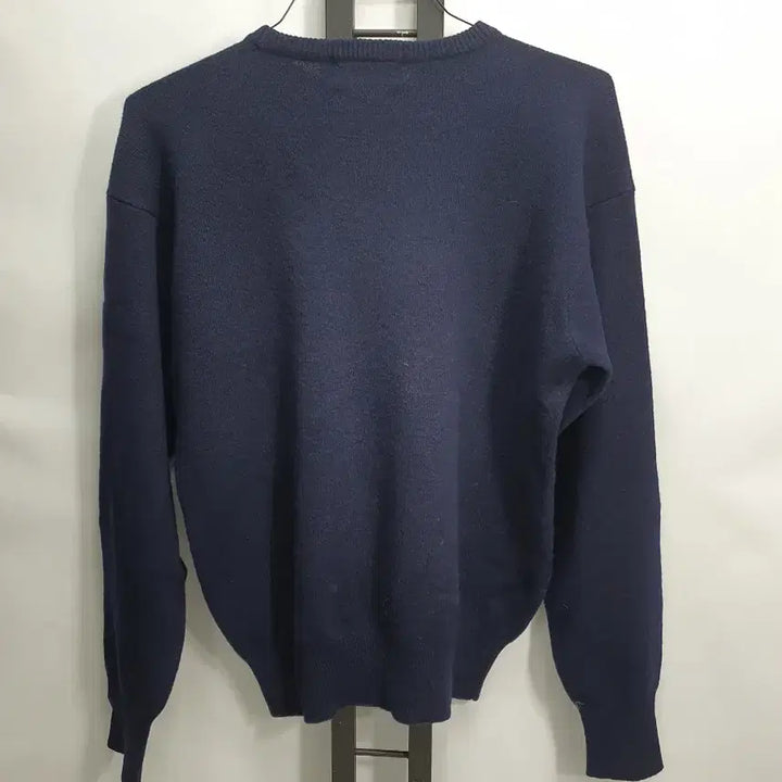 [BUNJANG] Polo Ralph Lauren Lambswool Sweater Navy L / 폴로 랄프로렌 니트 월계수 왕관로고 램스울 스웨터 네이비 L