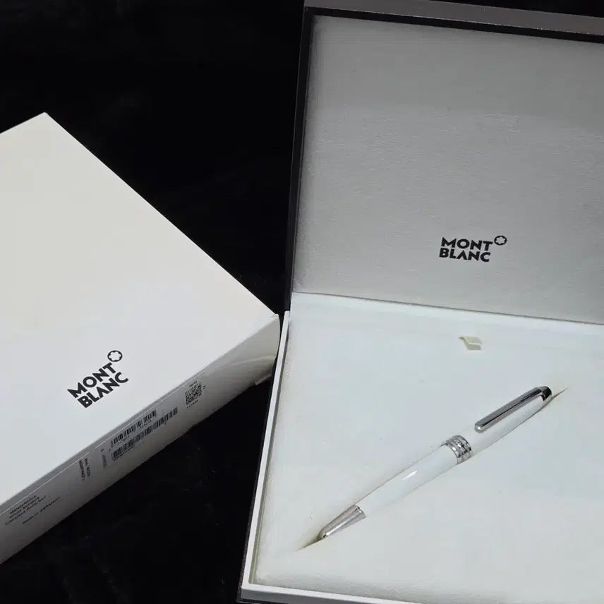 [BUNJANG] Montblanc Meisterstück White Solitaire Rollerball Pen / 몽블랑 마이스터스튁 화이트 솔리테어 수성펜 (롤러볼펜) 111938