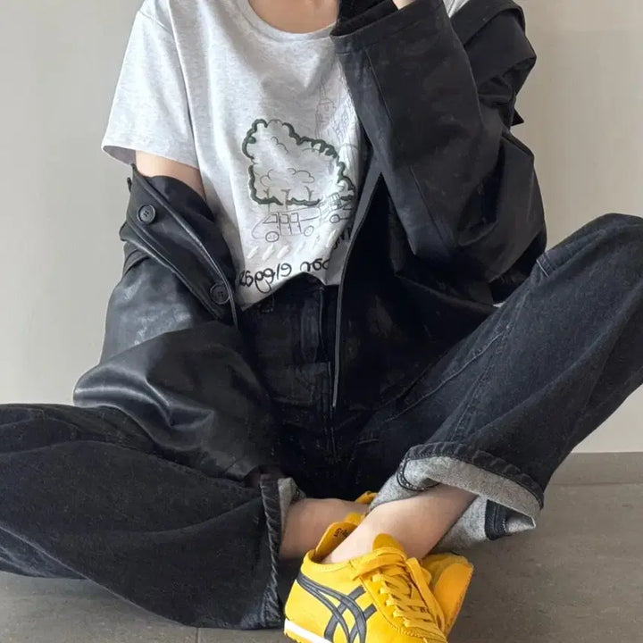 [BUNJANG] Nomellet Kelly Denim Charcoal Pants / 노멜렛 켈리데님 차콜1