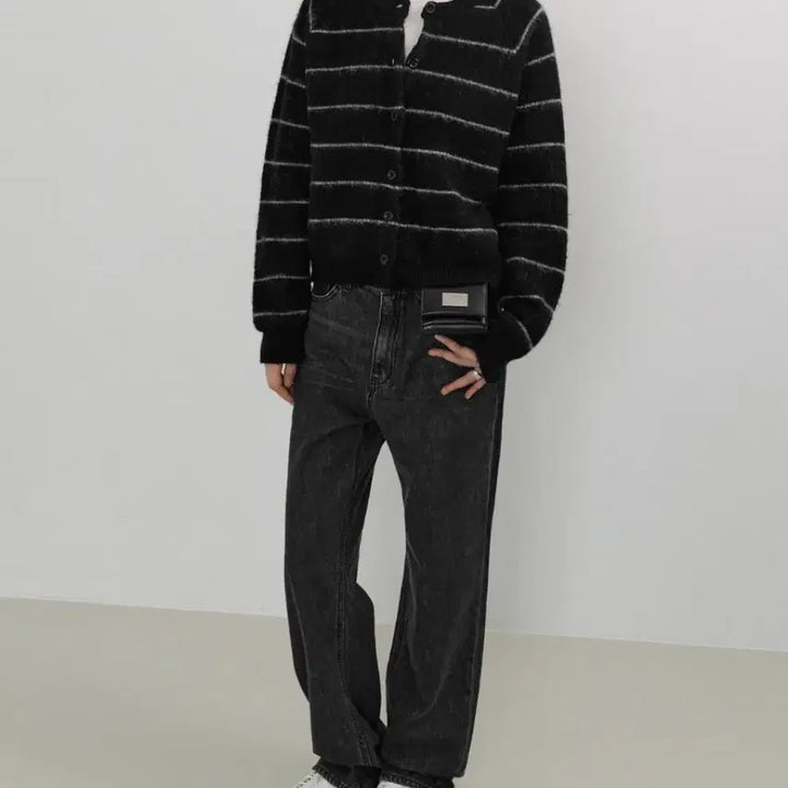 [BUNJANG] Nomellet Kelly Denim Charcoal Pants / 노멜렛 켈리데님 차콜1