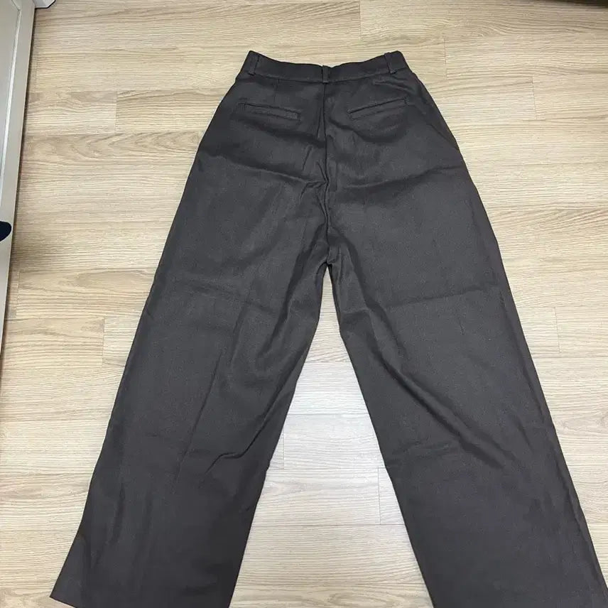 [BUNJANG] Wide Slacks - Brown - Pants / 와이드슬랙스