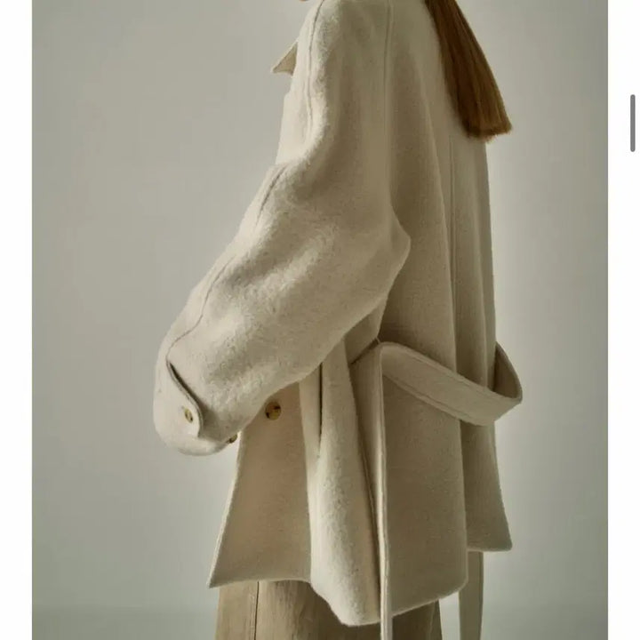 [BUNJANG] Alpaca Half Coat (Oatmeal) / 파사드패턴 알파카 하프코트 (오트밀)