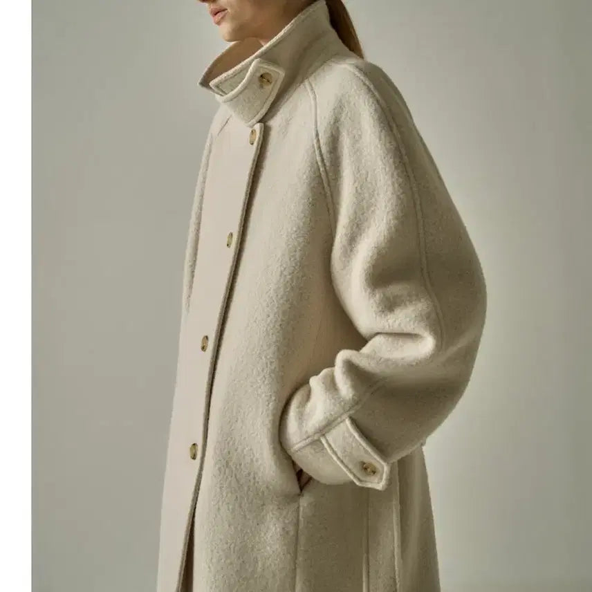 [BUNJANG] Alpaca Half Coat (Oatmeal) / 파사드패턴 알파카 하프코트 (오트밀)