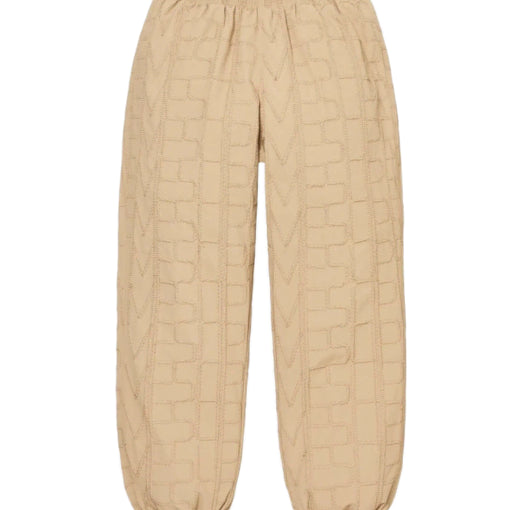 [BUNJANG] Supreme Repeat Embroidered Track Pants Tan / 슈프림 리핏 자수 트랙 팬츠 탄 유니크팬츠