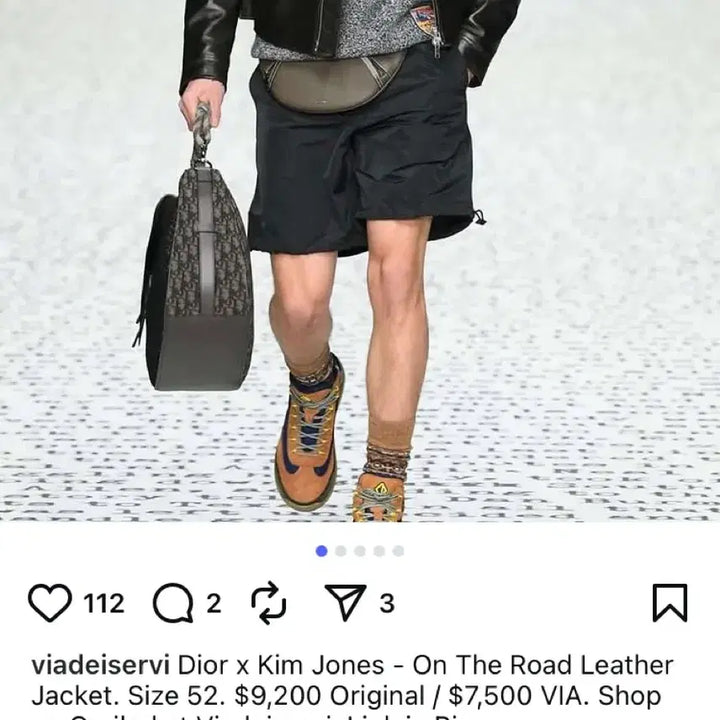 [BUNJANG] Dior Kim Jones Hand-Painted Leather Jacket / [56] 22FW 디올 킴존스 핸드페인팅 레더 자켓 1400만원