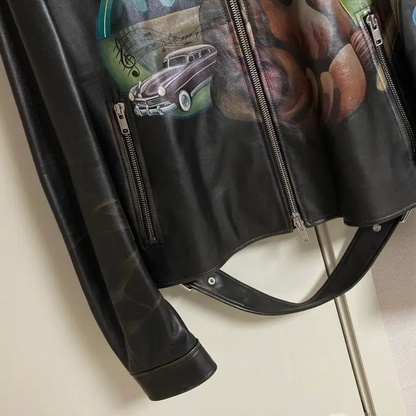 [BUNJANG] Dior Kim Jones Hand-Painted Leather Jacket / [56] 22FW 디올 킴존스 핸드페인팅 레더 자켓 1400만원