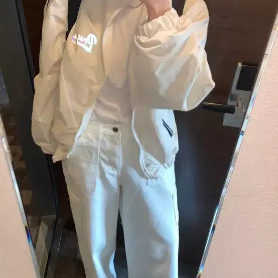 [BUNJANG] Moco Bling Progress Drawstring Windbreaker / 모코블링 삥줄 프로그래스 바람막이 점퍼