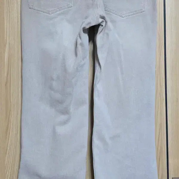 [BUNJANG] Solid Homme Beige Washed Flare Pants / [솔리드옴므][50] 23ss 베이지 워싱 버튼 플레어 팬츠