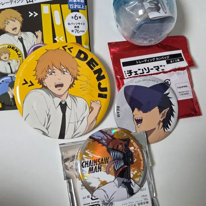 [BUNJANG] Chainsaw Man Beam Onemutan, Denji, Beam Bundle Set / 체인소맨 빔 오네무탄, 덴지,빔 캔뱃지 일괄