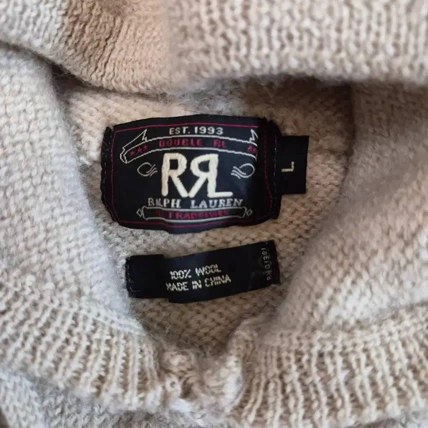 [BUNJANG] RRL 90s Wool Knit Hoodie / RRL 90s 울 니트 후드 (L)