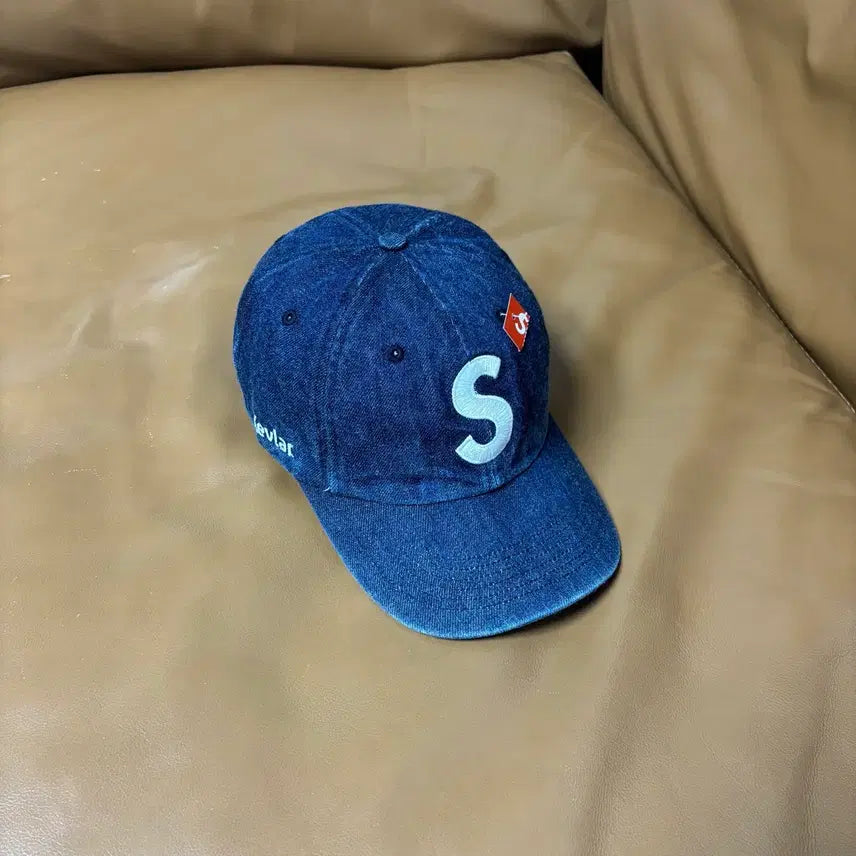 [BUNJANG] Supreme S Logo Kevlar Denim 6-Panel Cap / 슈프림 S로고 6패널 볼캡 모자 22ss 케블라 데님
