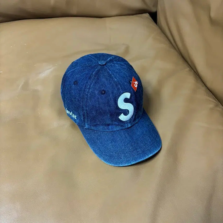 [BUNJANG] Supreme S Logo Kevlar Denim 6-Panel Cap / 슈프림 S로고 6패널 볼캡 모자 22ss 케블라 데님