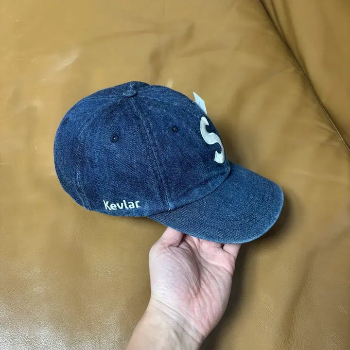 [BUNJANG] Supreme S Logo Kevlar Denim 6-Panel Cap / 슈프림 S로고 6패널 볼캡 모자 22ss 케블라 데님