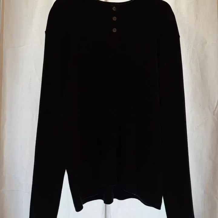 [BUNJANG] Chrome Hearts Cemetery Embroidered Waffle Henley / 크롬하츠 세메터리 자수 와플 헨리넥