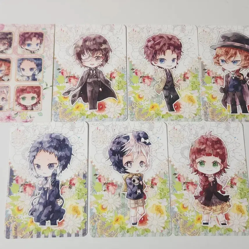 [BUNJANG] Bungou Stray Dogs Photocard &amp; Sticker Bundle Set / 문스독 포토카드 / 스티커 15장 일괄