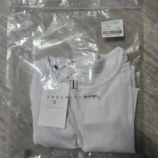 [BUNJANG] Trimming Birds Boat Neck Long Sleeve / (미개봉 새상품) 트리밍버드 보트넥 핑거홀 롱슬리브