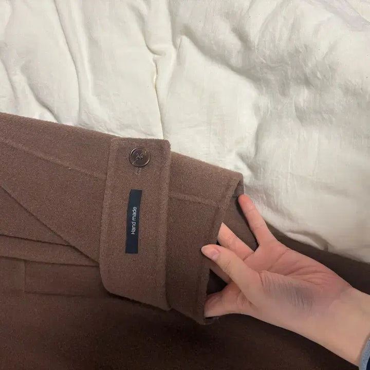 [BUNJANG] Handmade Wool Coat / 히든 버튼 핸드메이드 코트 브라운