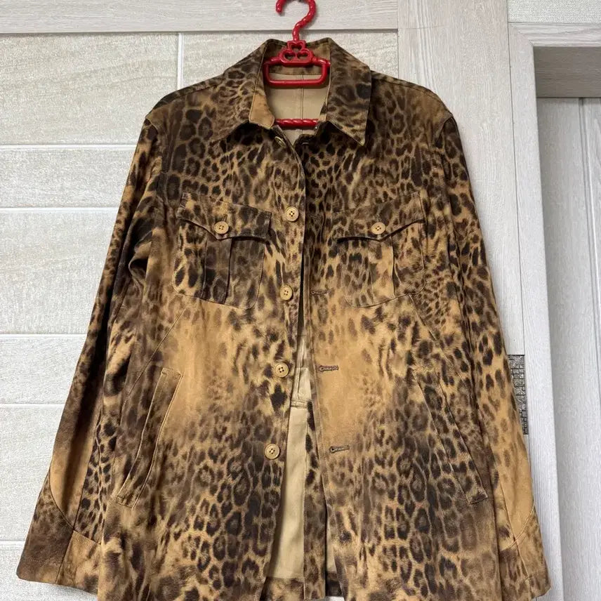 [BUNJANG] Vintage Animal Print Jacket Shirt / 빈티지 호피 자켓 셔츠 애니멀프린팅