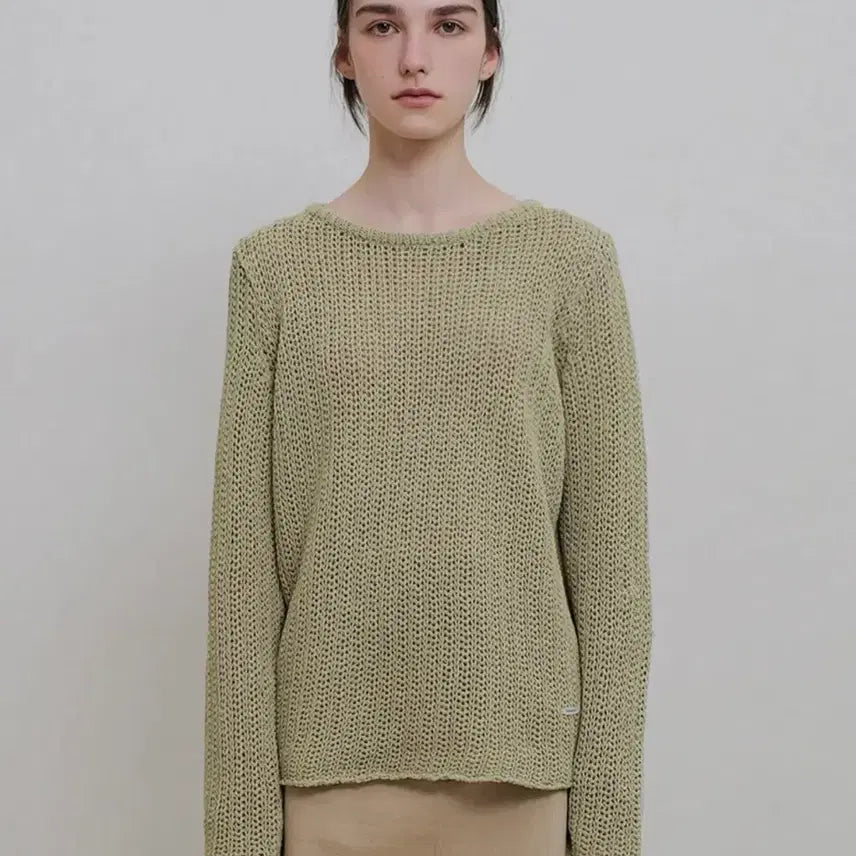 [SOLD OUT] 앤니즈 Hay loose knit (olive)
