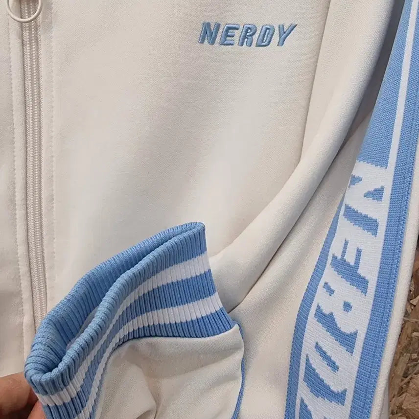 [BUNJANG] Nerdy Track Top Set - Sky Blue - Training Set S / 널디 트랙탑 세트 트레이닝 세트 S