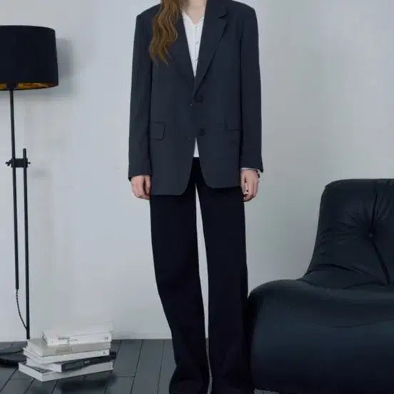[BUNJANG] Mind Bridge Oversized Single Jacket Gray / 마인드브릿지 봄신상 오버핏 싱글 자켓 그레이 새상품