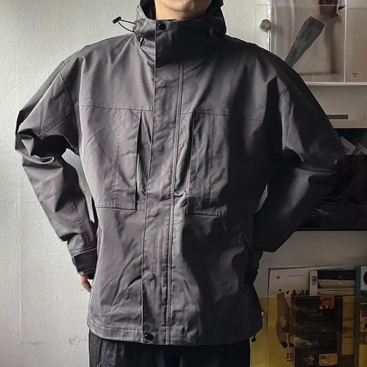 [BUNJANG] North Style Gorecore Hooded Windbreaker Charcoal XL Jacket / 노스st 고프코어 후드 바람막이 점퍼 차콜 XL(105) 판매합니다.