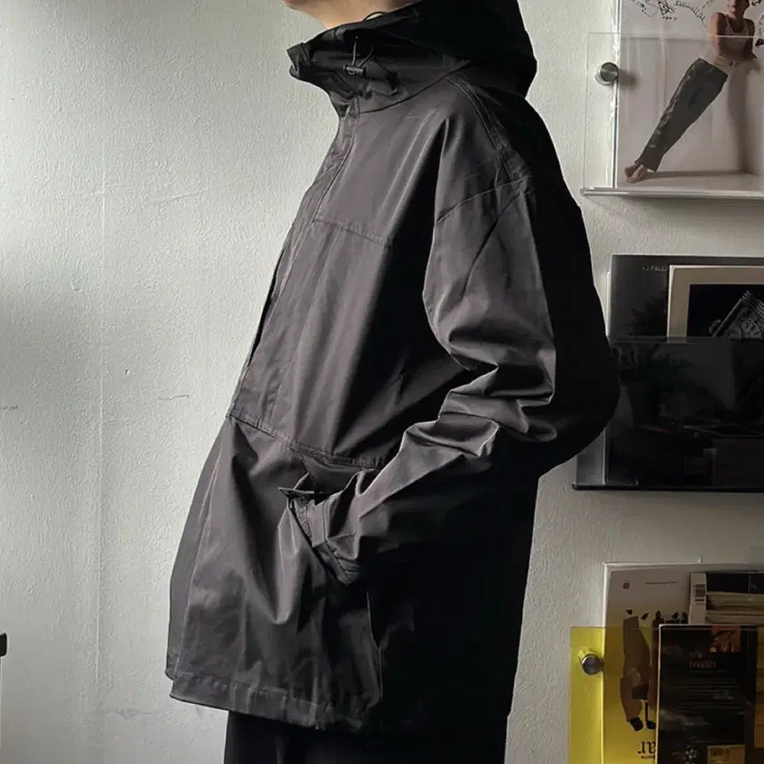 [BUNJANG] North Style Gorecore Hooded Windbreaker Charcoal XL Jacket / 노스st 고프코어 후드 바람막이 점퍼 차콜 XL(105) 판매합니다.