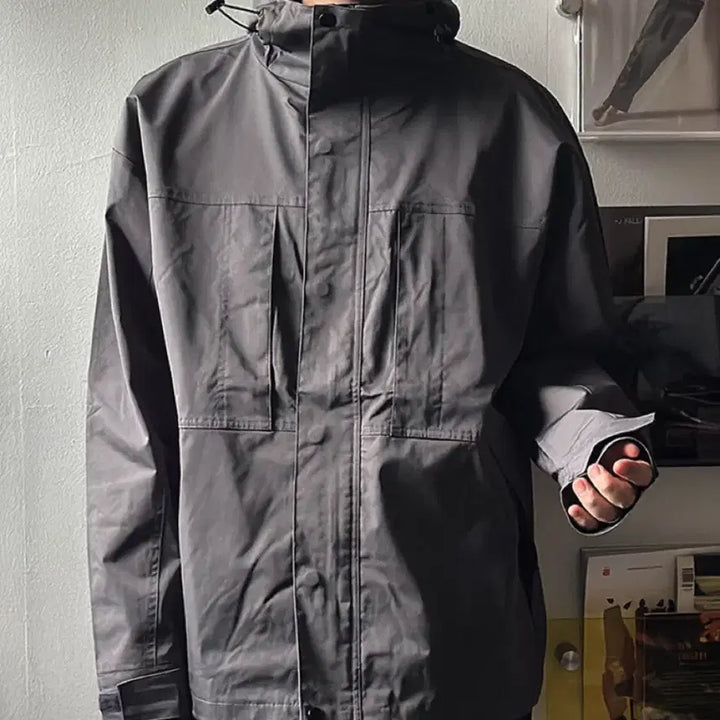 [BUNJANG] North Style Gorecore Hooded Windbreaker Charcoal XL Jacket / 노스st 고프코어 후드 바람막이 점퍼 차콜 XL(105) 판매합니다.