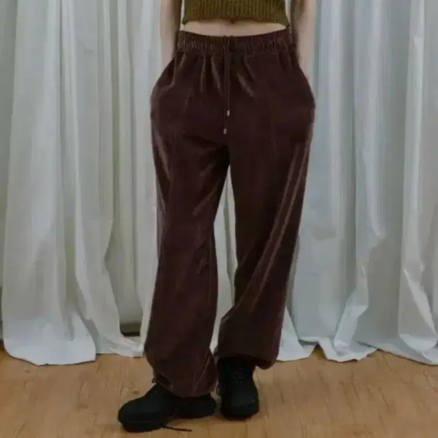 [BUNJANG] Ethos Velour Pants Navy / 에토스 벨루어 팬츠 네이비