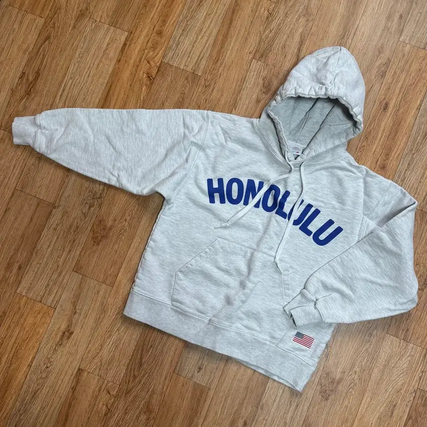 [BUNJANG] Hotel Cerritos Honolulu Hoodie - Grey - Size M / [M] 호텔세리토스 호놀룰루 후드티