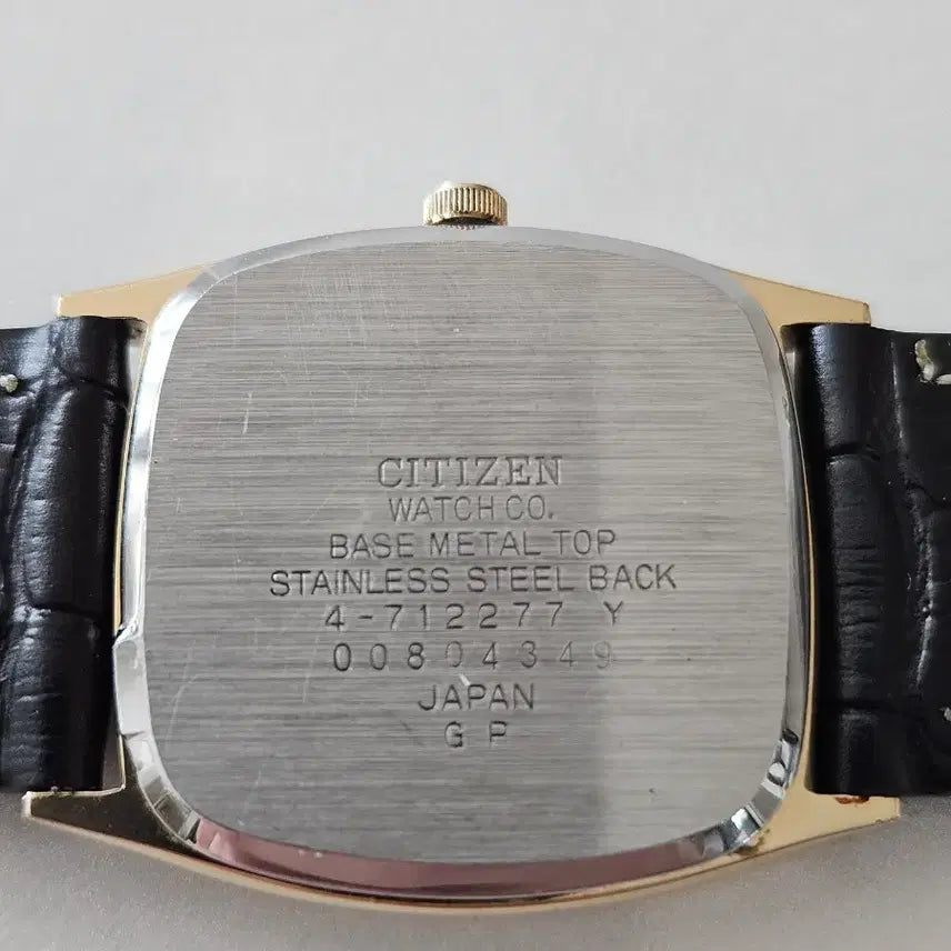 [BUNJANG] Vintage Citizen Quartz Black Leather Watch / 빈티지 시티즌 쿼츠 블랙 가죽 시계