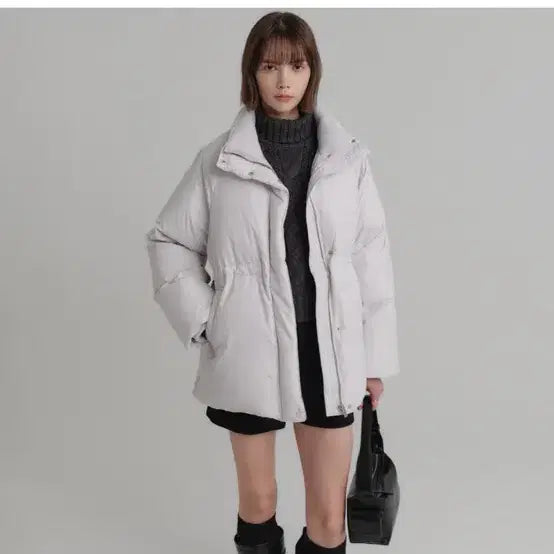 [BUNJANG] Lookast Mondri Duck Down Padding Jacket / 룩캐스트 몬드리 덕다운 패딩 아이보리