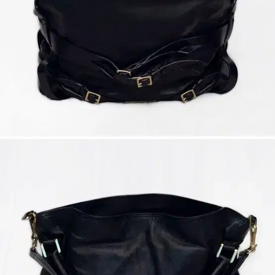 [SOLD OUT] 버버리 고스포드 블랙 나파레더 벨티드 2웨이 호보백