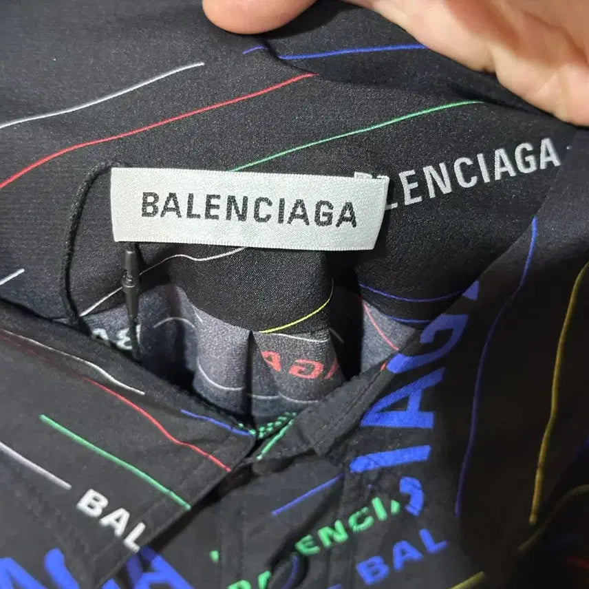 [BUNJANG] Balenciaga Multi Logo Long Sleeve Blouse / 발렌시아가 멀티 로고 롱슬리브 블라우스