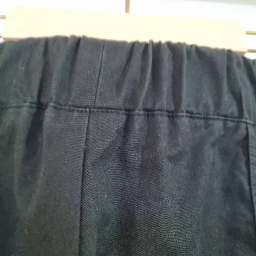 [BUNJANG] Wide Banded Cotton Pants / 요즘유행하는  봄검정. 와이드. 밴딩. 면. 통바지 깨끗해요