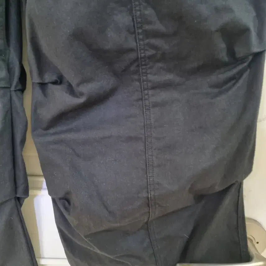 [BUNJANG] Wide Banded Cotton Pants / 요즘유행하는  봄검정. 와이드. 밴딩. 면. 통바지 깨끗해요