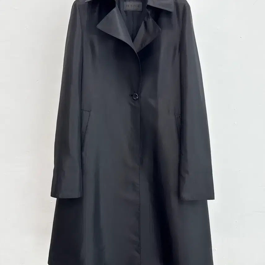 [BUNJANG] MINE Black Label Long Coat / 정품 한섬 마인 MINE 블랙라벨 블랙 롱코트
