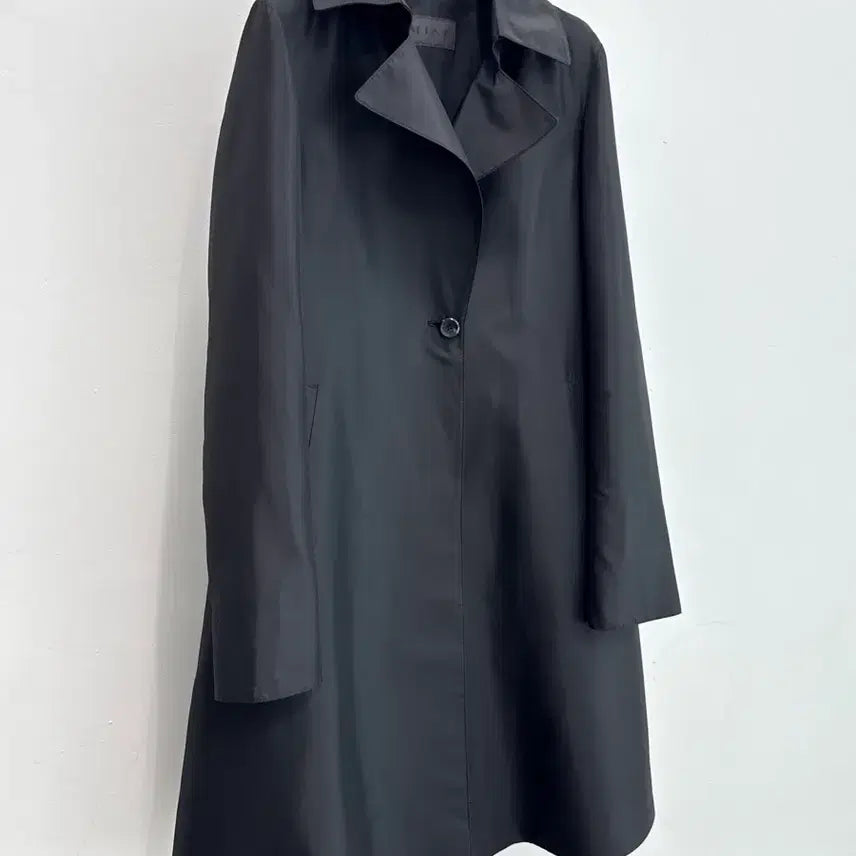 [BUNJANG] MINE Black Label Long Coat / 정품 한섬 마인 MINE 블랙라벨 블랙 롱코트