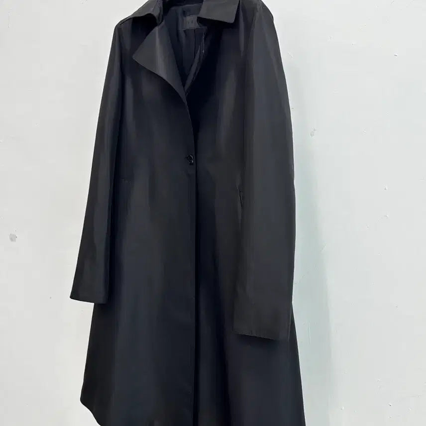 [BUNJANG] MINE Black Label Long Coat / 정품 한섬 마인 MINE 블랙라벨 블랙 롱코트
