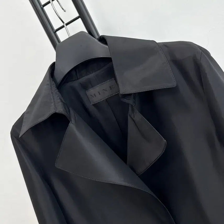 [BUNJANG] MINE Black Label Long Coat / 정품 한섬 마인 MINE 블랙라벨 블랙 롱코트