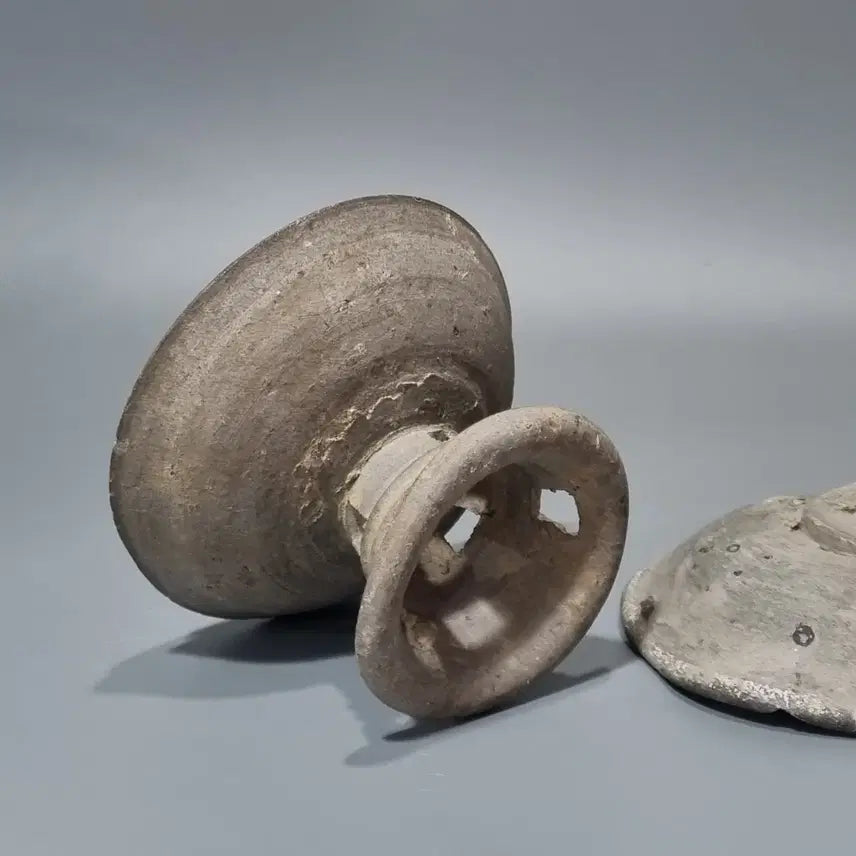 [BUNJANG] Gaya Pottery Unique Wrinkled Genuine Footed Plate / 가야토기 개성만점 쭈글이 진품 굽다리접시. 지름13 고12