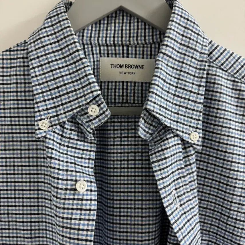 [BUNJANG] Thom Browne Check Shirt / 톰브라운 체크 셔츠 완장 디테일 셔츠 , 백화점상품