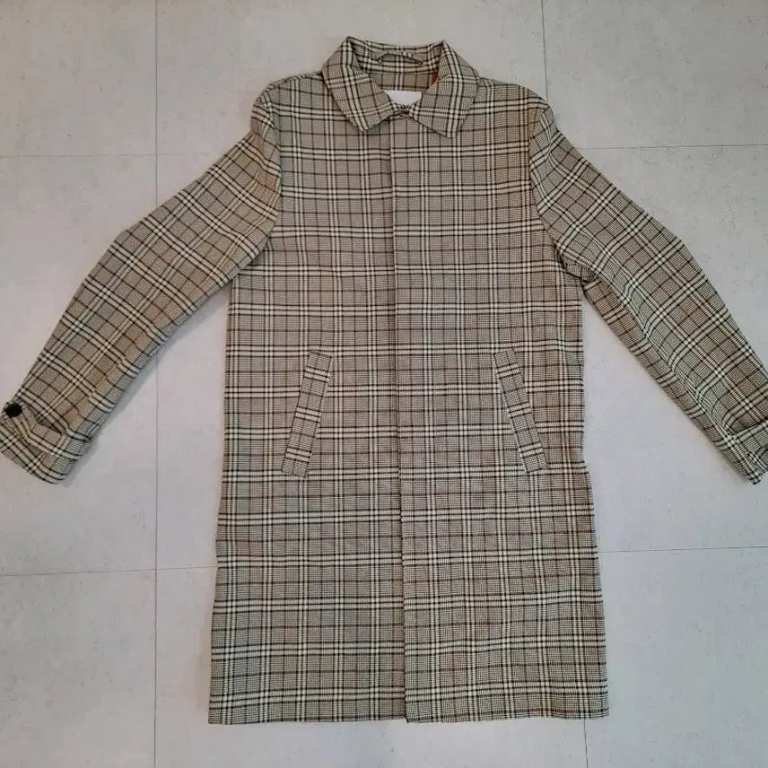 [BUNJANG] ZARA Traveler Check Long Jacket M / 자라 트레블러 체크 롱 쟈켓 M